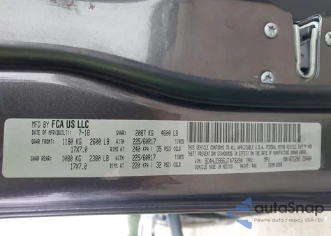 2018 Jeep Compass Latitude 4X4 from USA, damaged, VIN 3C4NJDBB6JT479294